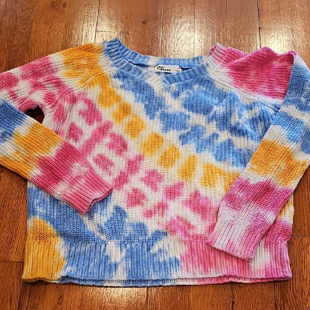Epic Threads Multicolor Tie-Dye Sweater